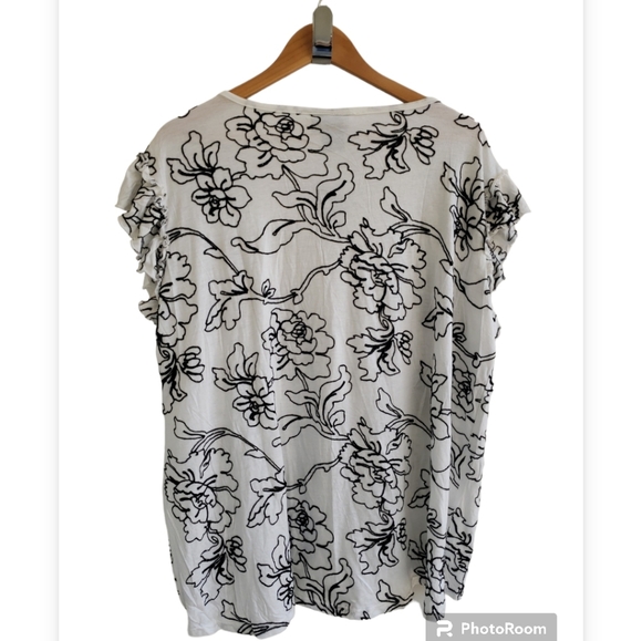 Anthropologie Liv Los Angeles Plus Size 2X Peasant Boho Embroidery Top - Picture 3 of 3